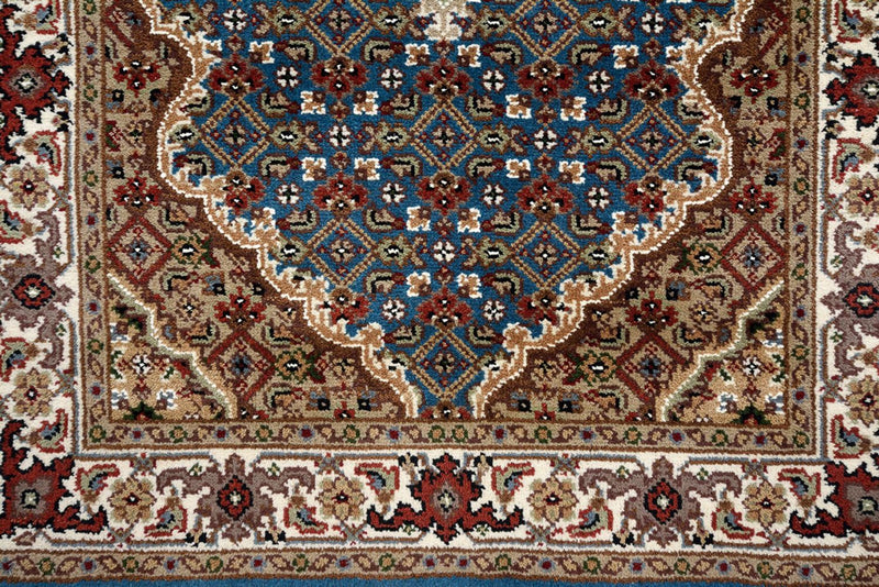 Runner Orientaliska mattor - Tabriz - 454 x 79 cm - mörkblå