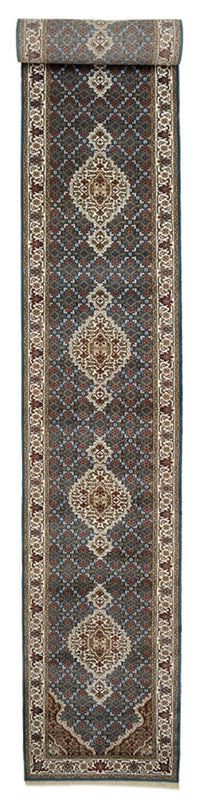Runner Orientaliska mattor - Tabriz - 615 x 79 cm - mörkblå