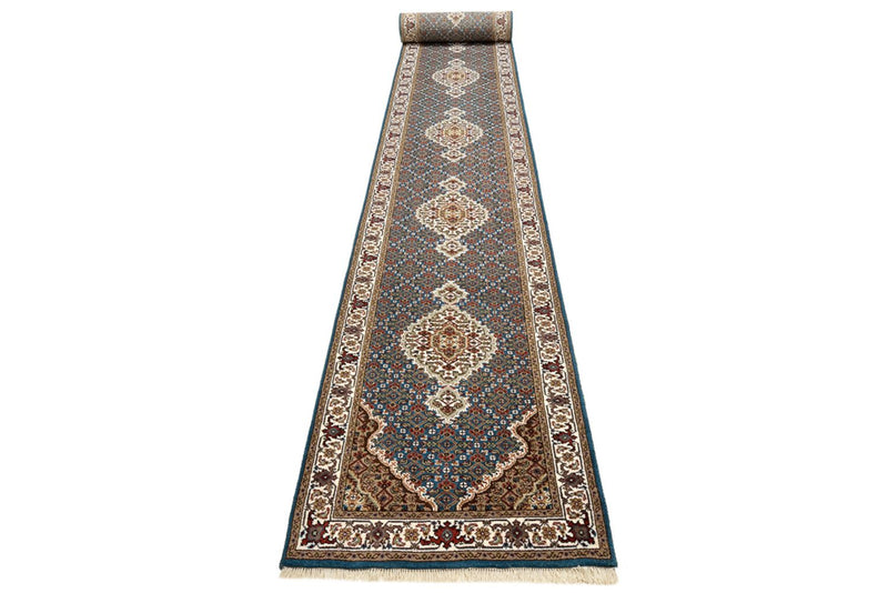 Runner Orientaliska mattor - Tabriz - 615 x 79 cm - mörkblå