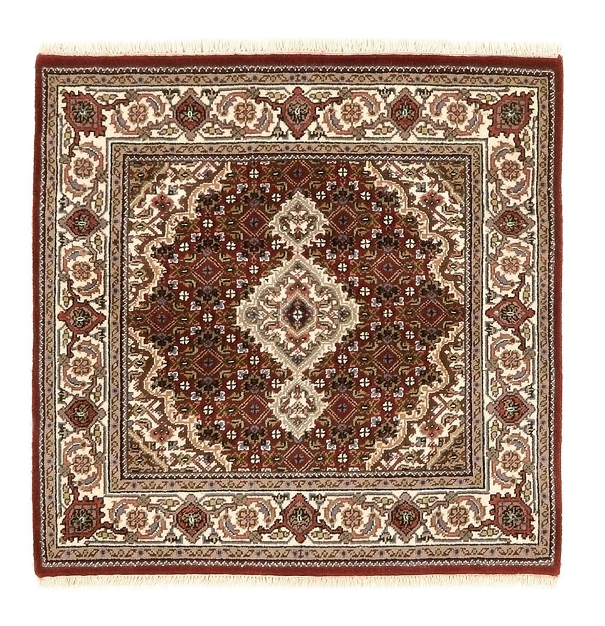Orientaliska mattor - Tabriz - 93 x 89 cm - grädde