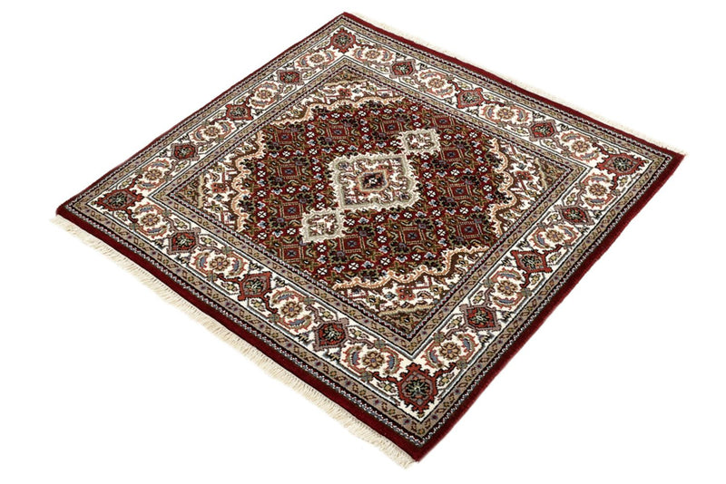 Orientaliska mattor - Tabriz - 93 x 89 cm - grädde