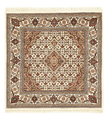 Orientaliska mattor - Tabriz - 92 x 89 cm - grädde