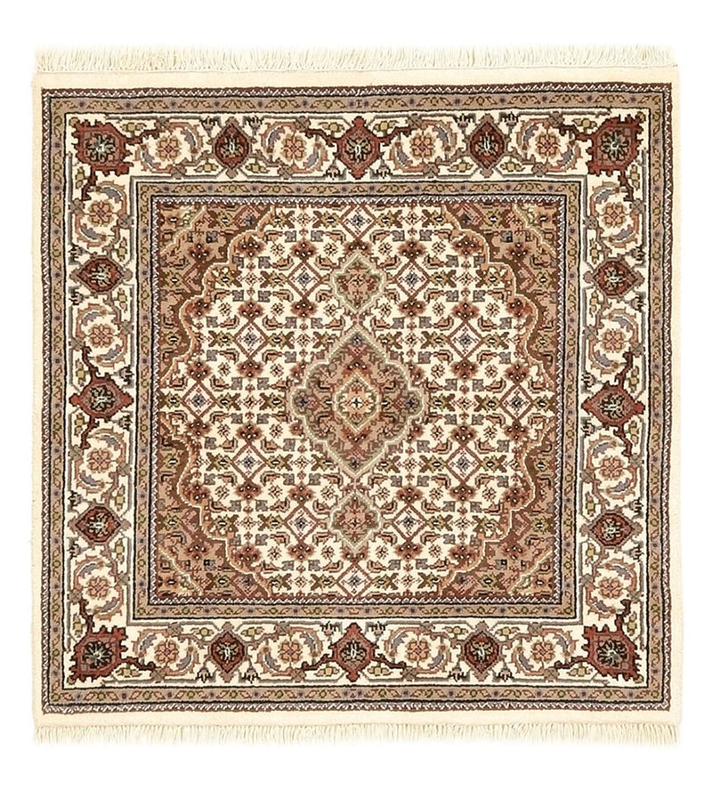 Orientaliska mattor - Tabriz - 92 x 89 cm - grädde