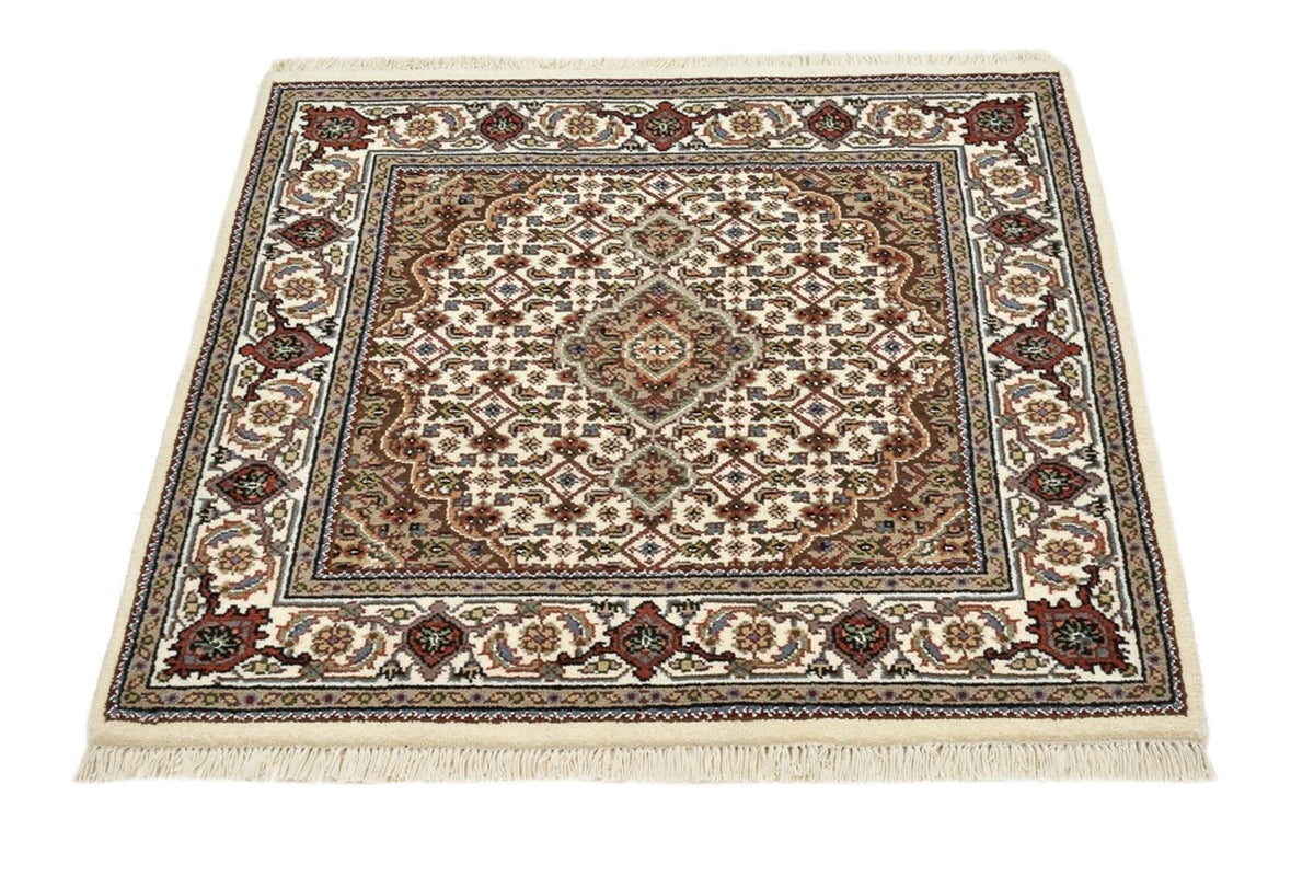 Orientaliska mattor - Tabriz - 92 x 89 cm - grädde
