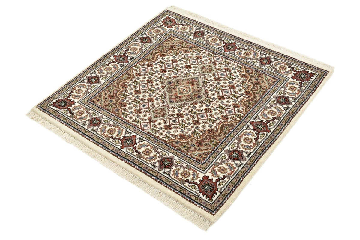 Orientaliska mattor - Tabriz - 92 x 89 cm - grädde