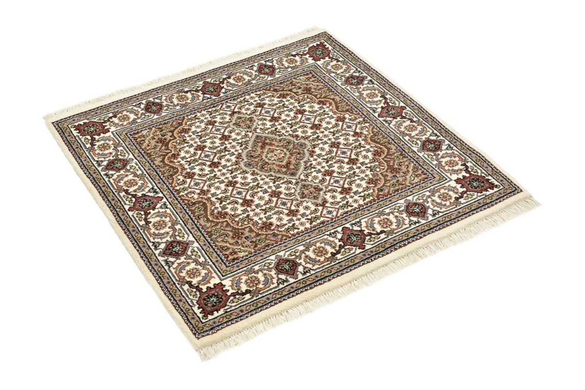 Orientaliska mattor - Tabriz - 92 x 89 cm - grädde