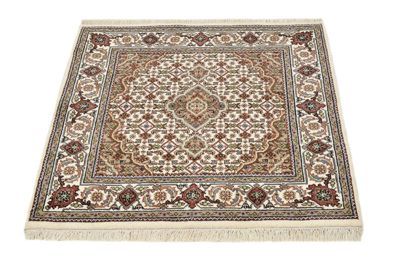 Orientaliska mattor - Tabriz - 92 x 89 cm - grädde
