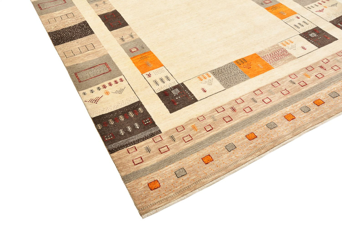 Gabbeh-mattan - Loribaft Indus - 281 x 203 cm - ljusbeige