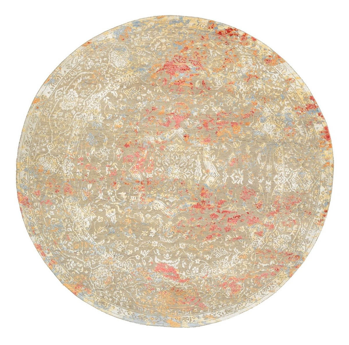 Designermatta runt  - 204 x 202 cm - sand