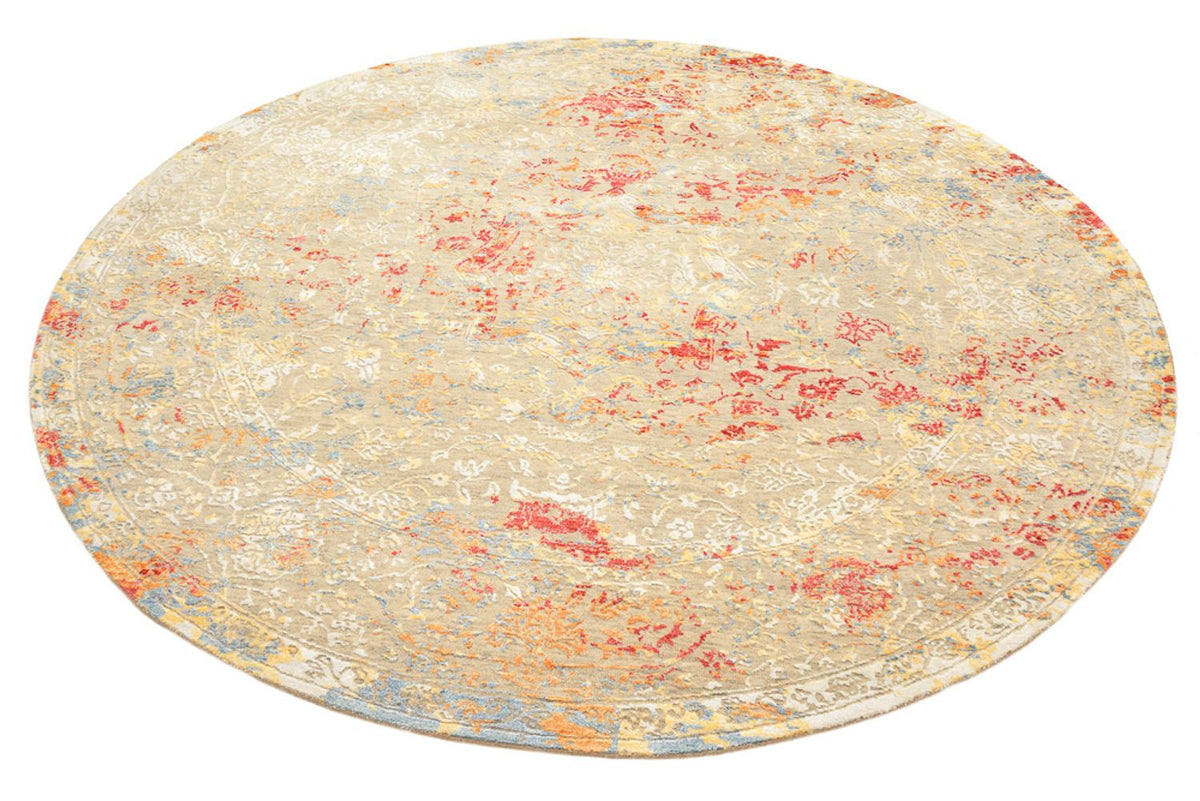 Designermatta runt  - 204 x 202 cm - sand