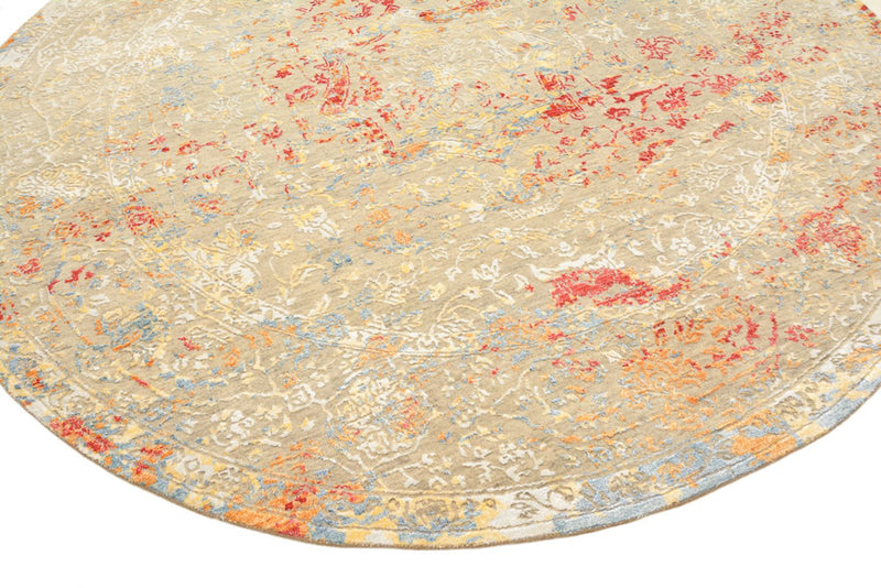 Designermatta runt  - 204 x 202 cm - sand