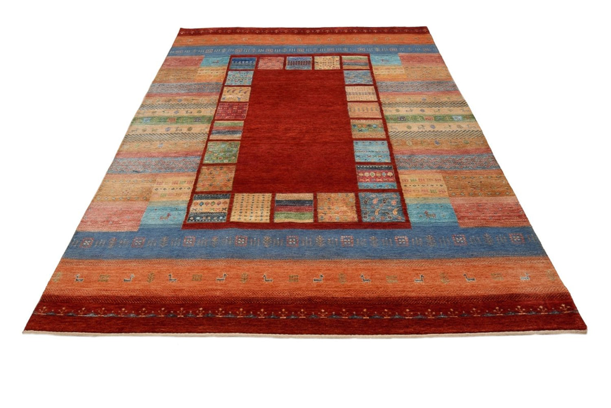 Gabbeh-mattan - Loribaft Indus - 299 x 203 cm - röd