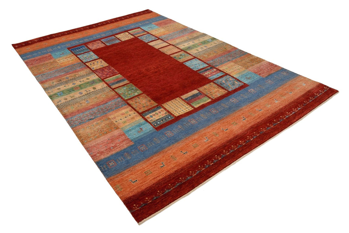 Gabbeh-mattan - Loribaft Indus - 299 x 203 cm - röd