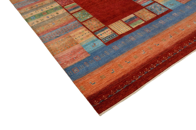Gabbeh-mattan - Loribaft Indus - 299 x 203 cm - röd
