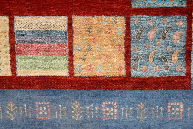 Gabbeh-mattan - Loribaft Indus - 299 x 203 cm - röd