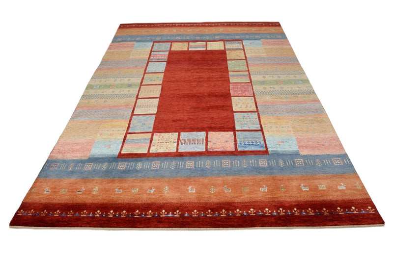 Gabbeh-mattan - Loribaft Indus - 299 x 203 cm - röd