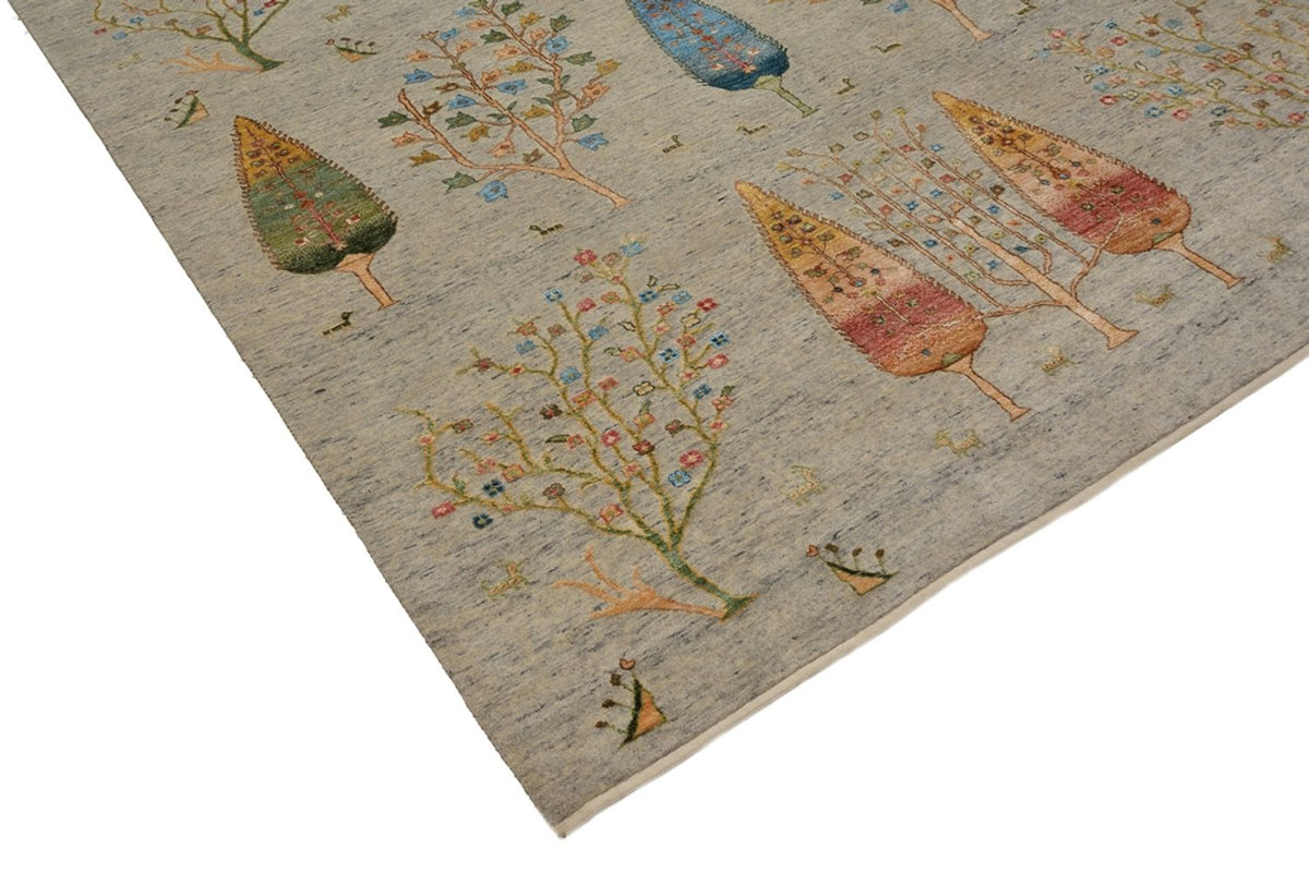 Gabbeh-mattan - Loribaft Indus - 295 x 206 cm - ljusgrå