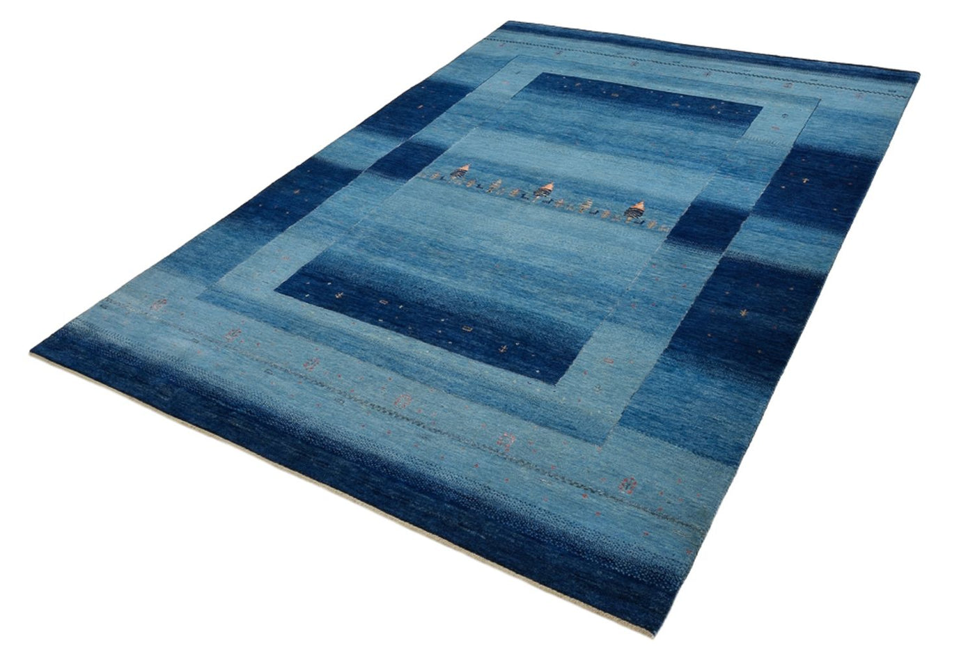 Gabbeh-mattan - Loribaft Indus - 241 x 175 cm - blå