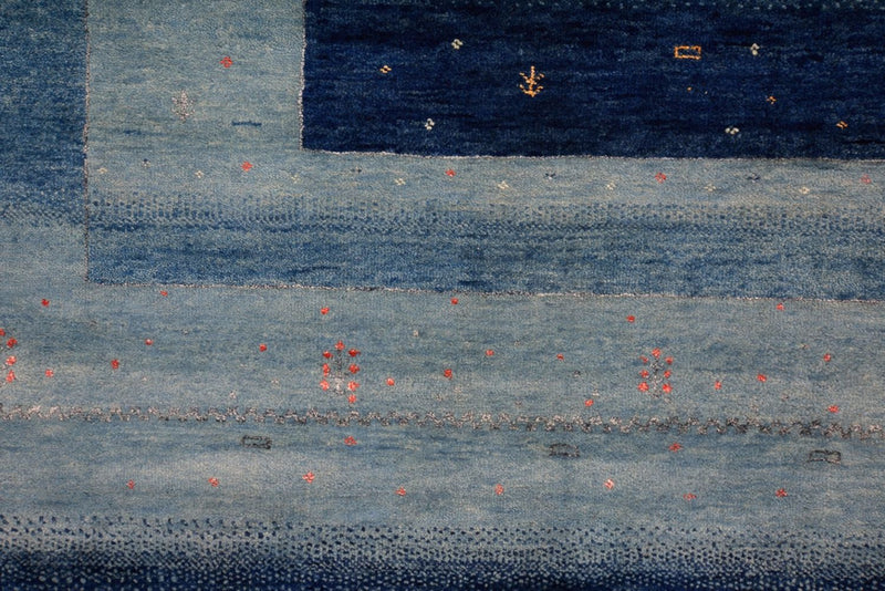 Gabbeh-mattan - Loribaft Indus - 241 x 175 cm - blå