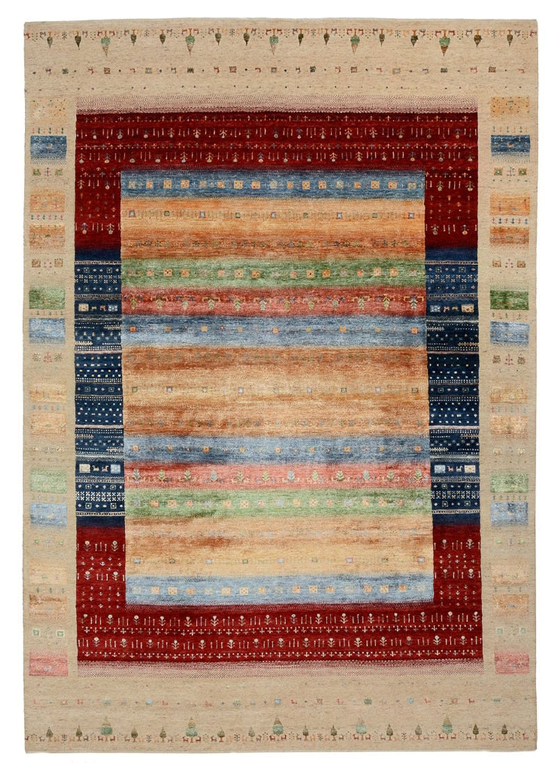 Gabbeh-mattan - Loribaft Indus - 343 x 241 cm - flerfärgad