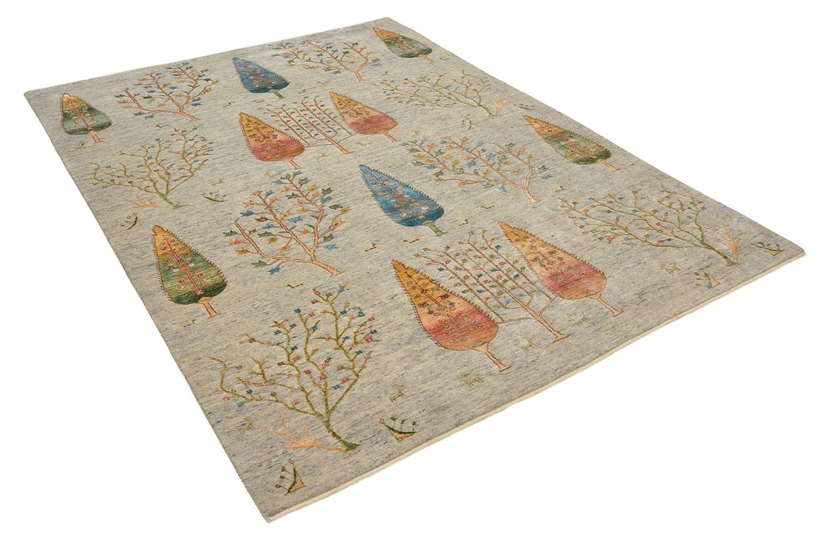 Gabbeh-mattan - Loribaft Indus - 241 x 173 cm - ljusgrå