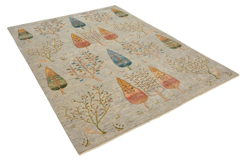 Gabbeh-mattan - Loribaft Indus - 241 x 173 cm - ljusgrå