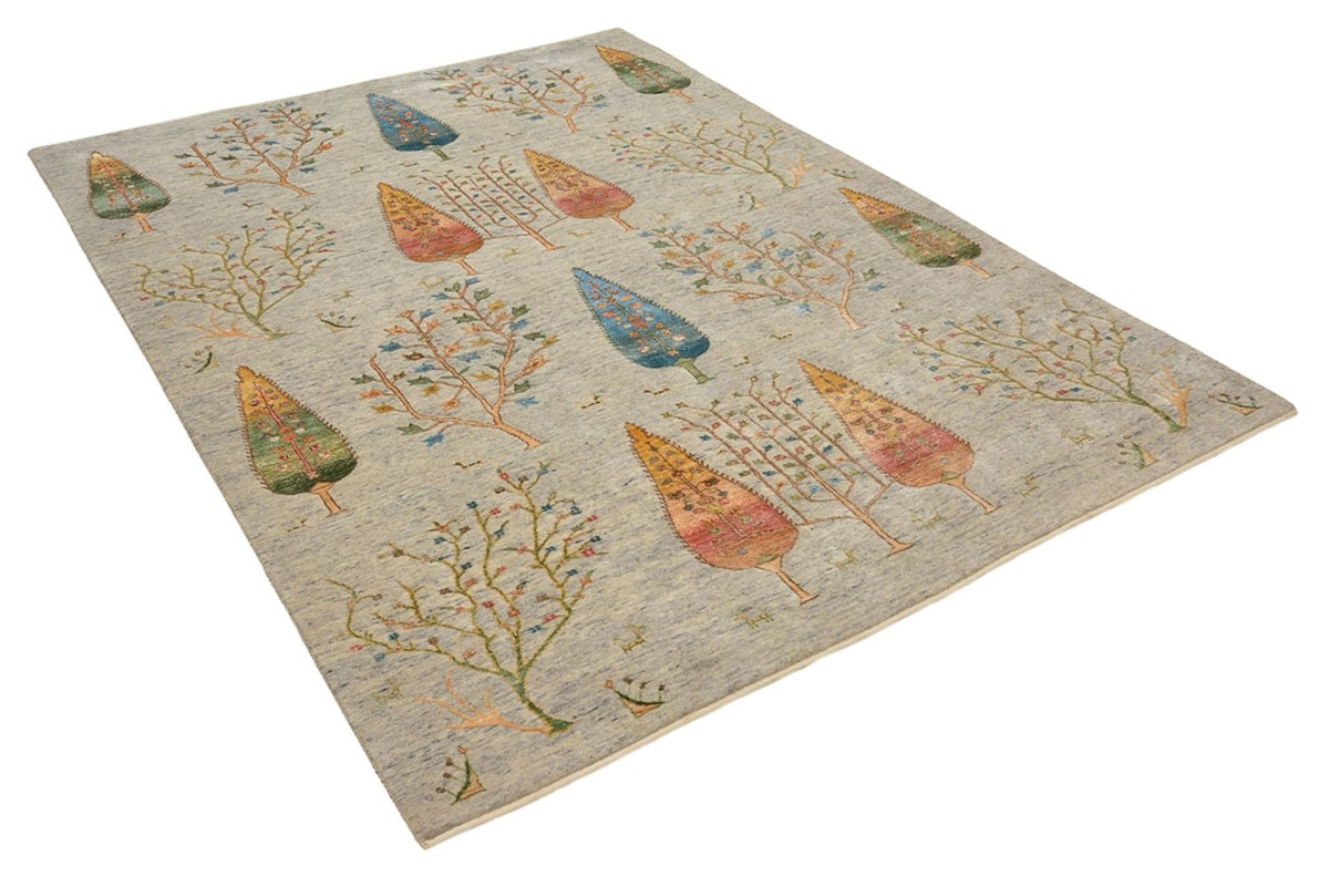 Gabbeh-mattan - Loribaft Indus - 204 x 155 cm - ljusgrå