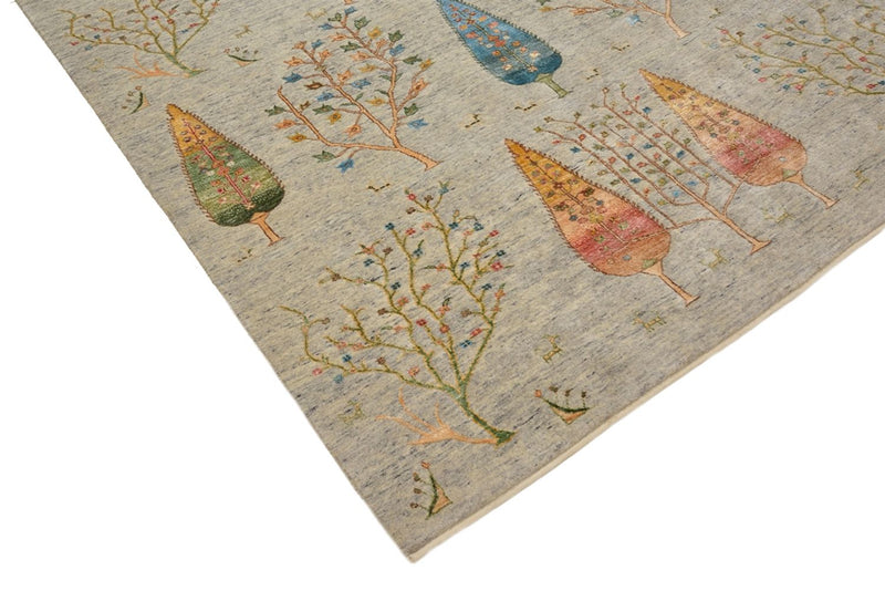 Gabbeh-mattan - Loribaft Indus - 204 x 155 cm - ljusgrå