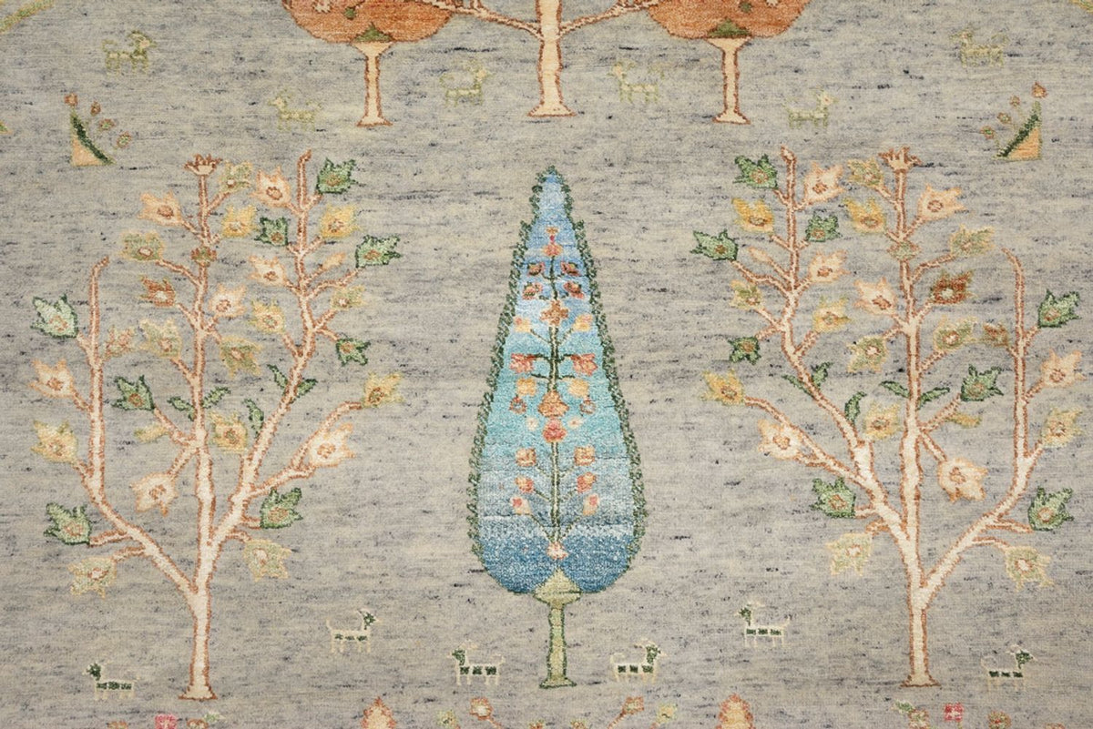 Gabbeh-mattan - Loribaft Indus - 204 x 155 cm - ljusgrå