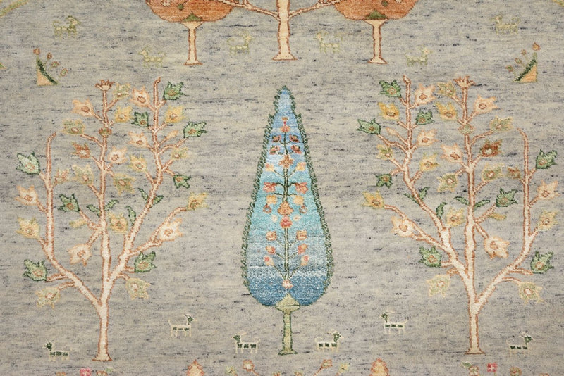 Gabbeh-mattan - Loribaft Indus - 204 x 155 cm - ljusgrå