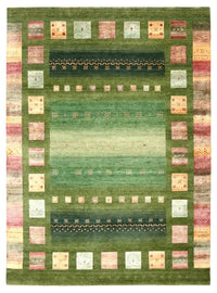 Gabbeh-mattan - Loribaft Indus - 340 x 249 cm - grön