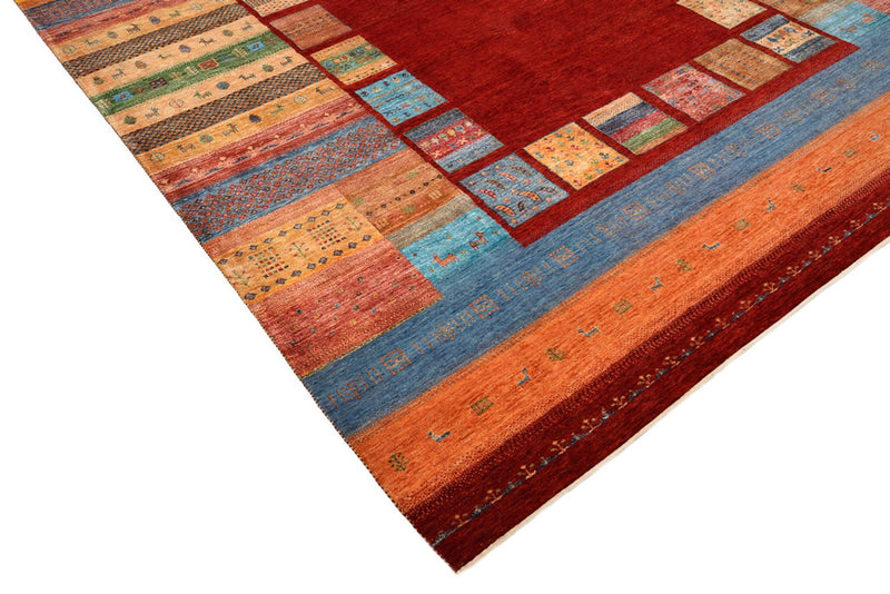 Gabbeh-mattan - Loribaft Indus - 342 x 253 cm - röd