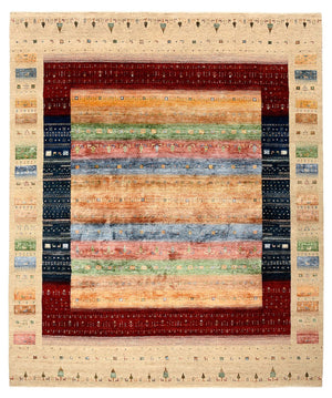 Gabbeh-mattan - Loribaft Indus - 300 x 251 cm - flerfärgad