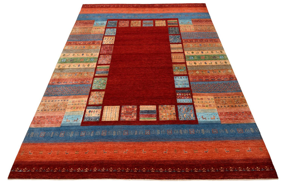 Gabbeh-mattan - Loribaft Indus - 299 x 207 cm - röd