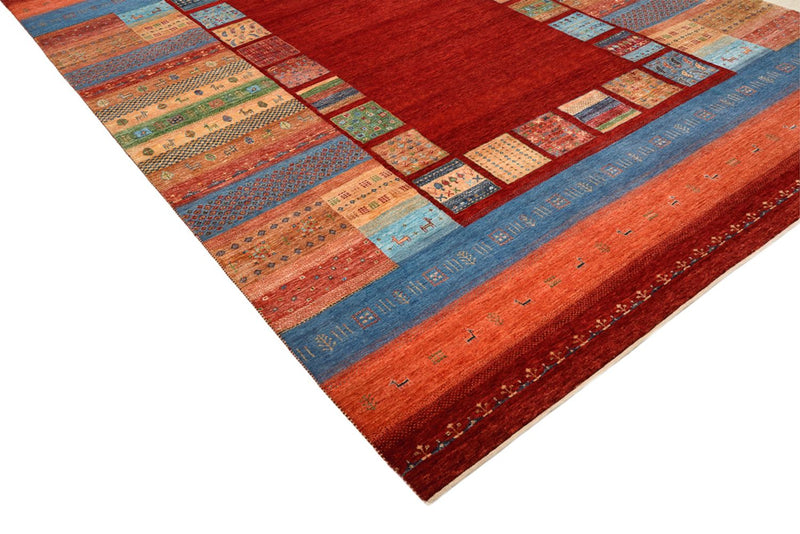 Gabbeh-mattan - Loribaft Indus - 299 x 207 cm - röd