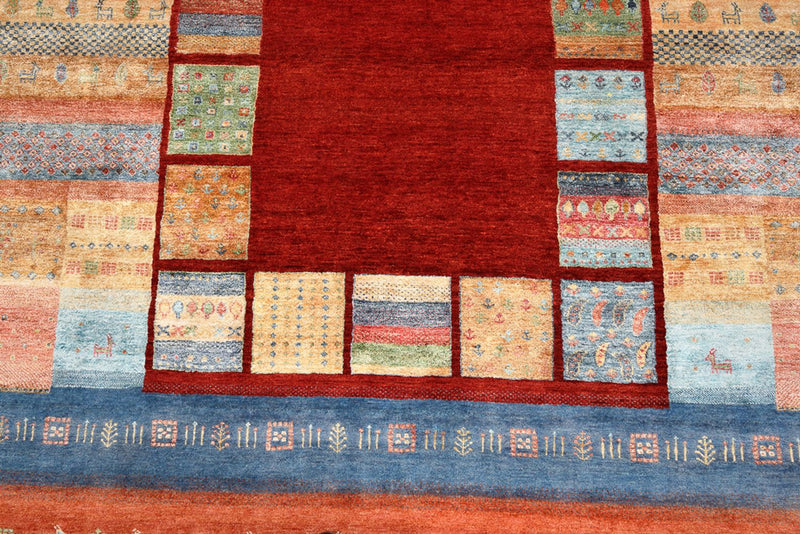 Gabbeh-mattan - Loribaft Indus - 299 x 207 cm - röd