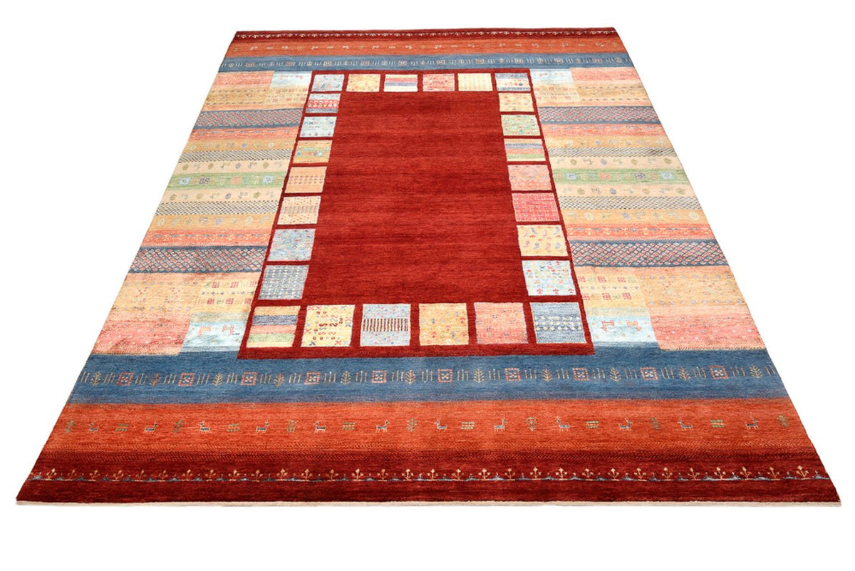 Gabbeh-mattan - Loribaft Indus - 299 x 207 cm - röd