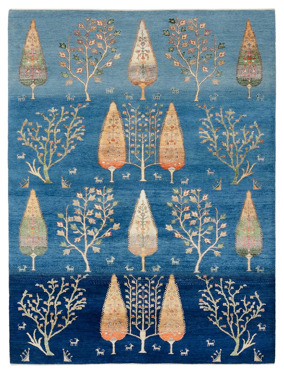 Gabbeh-mattan - Loribaft Indus - 204 x 155 cm - ljusblå