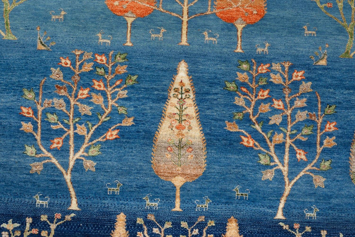 Gabbeh-mattan - Loribaft Indus - 206 x 155 cm - blå