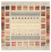 Gabbeh-mattan - Loribaft Indus kvadrat  - 205 x 204 cm - grädde