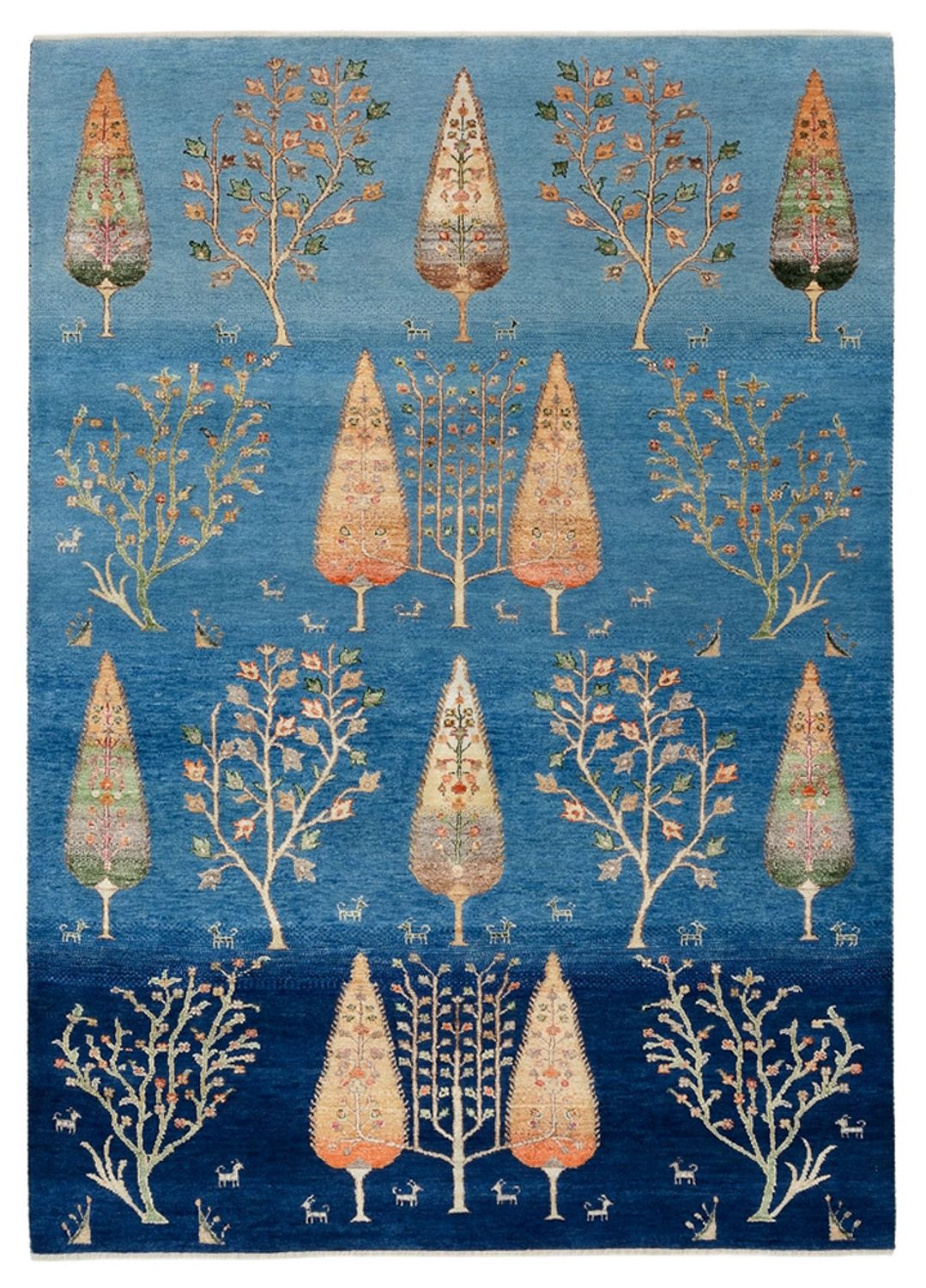 Gabbeh-mattan - Loribaft Indus - 206 x 150 cm - blå