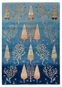 Gabbeh-mattan - Loribaft Indus - 206 x 150 cm - blå