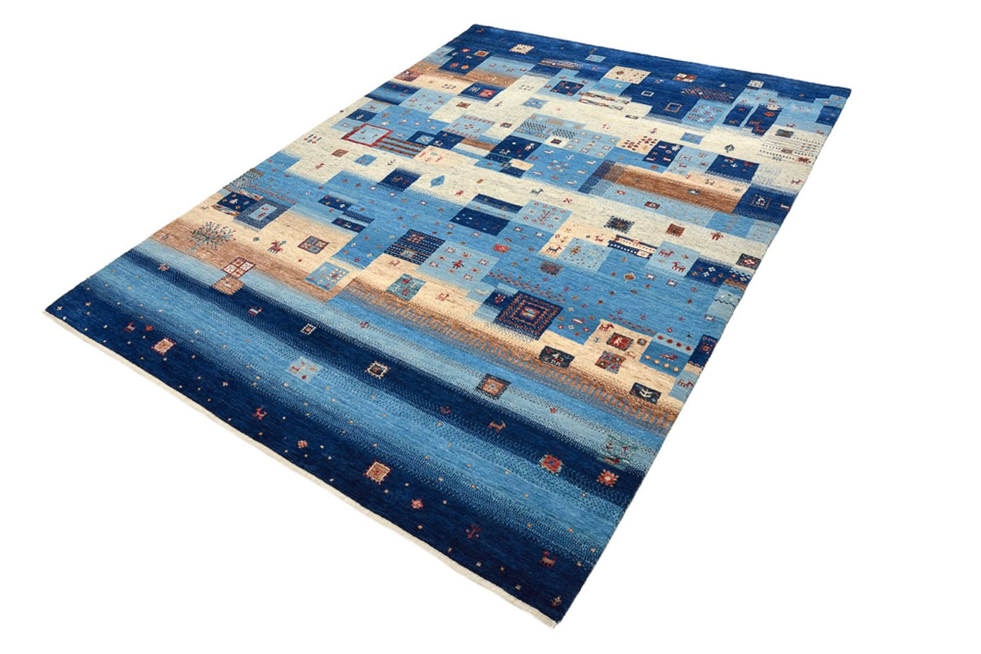 Gabbeh-mattan - Loribaft Indus - 239 x 177 cm - flerfärgad