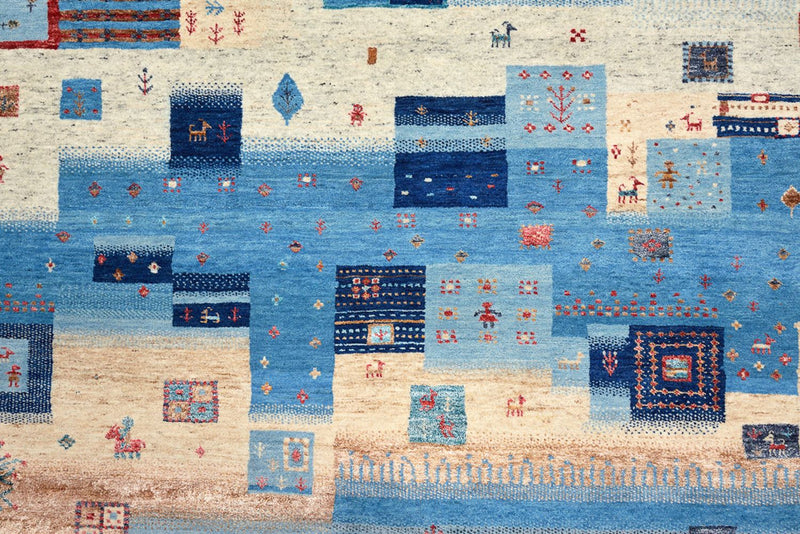 Gabbeh-mattan - Loribaft Indus - 239 x 177 cm - flerfärgad