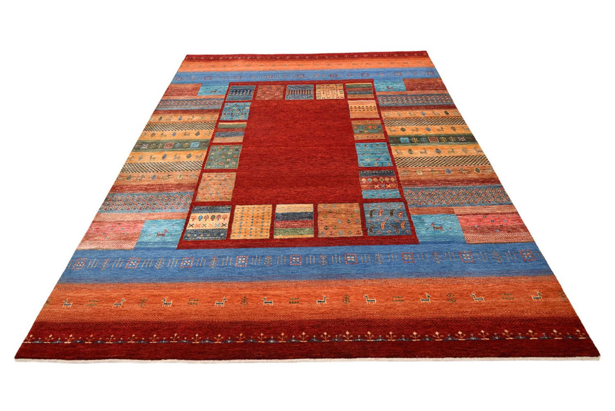Gabbeh-mattan - Loribaft Indus - 249 x 206 cm - röd