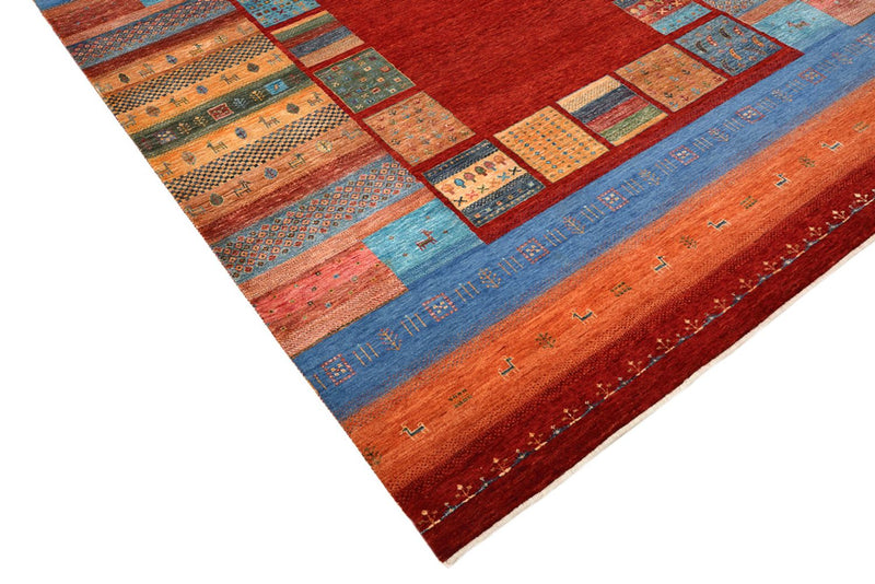 Gabbeh-mattan - Loribaft Indus - 249 x 206 cm - röd
