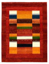 Gabbeh-mattan - Loribaft Indus - 259 x 203 cm - röd
