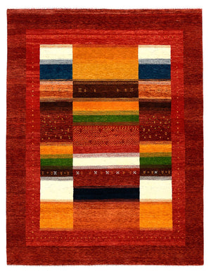 Gabbeh-mattan - Loribaft Indus - 259 x 203 cm - röd