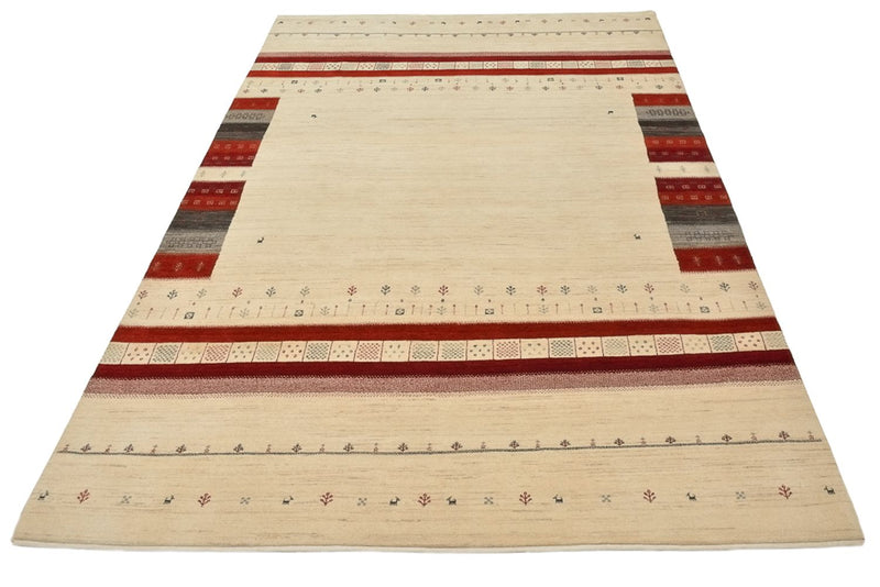 Gabbeh-mattan - Loribaft Indus - 297 x 198 cm - ljusbeige