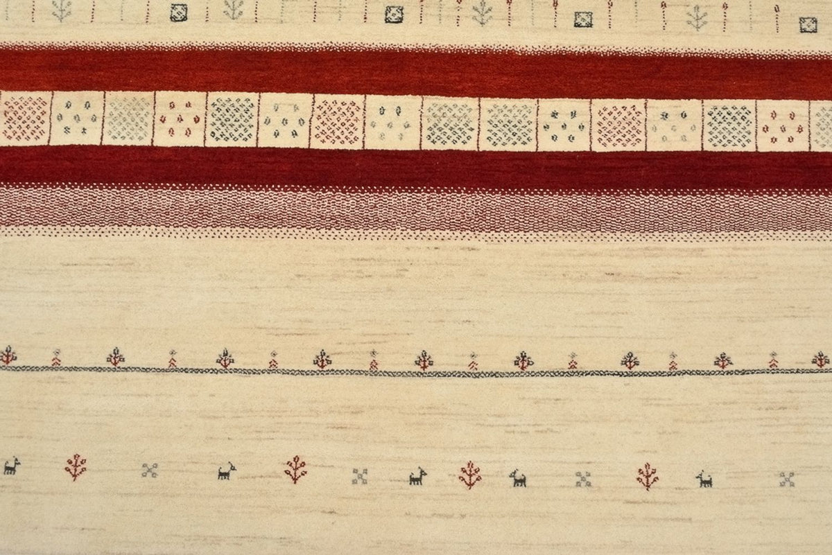 Gabbeh-mattan - Loribaft Indus - 297 x 198 cm - ljusbeige